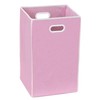 Simple Houseware Foldable Closet Laundry Hamper Basket, Pink