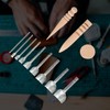 mosegor 9 PCS Half-Round Cutter Punch with 3 PCS Wood