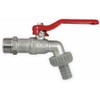 Unimet Puteus tap/ball drain valve, brass, 1.5 in, silver
