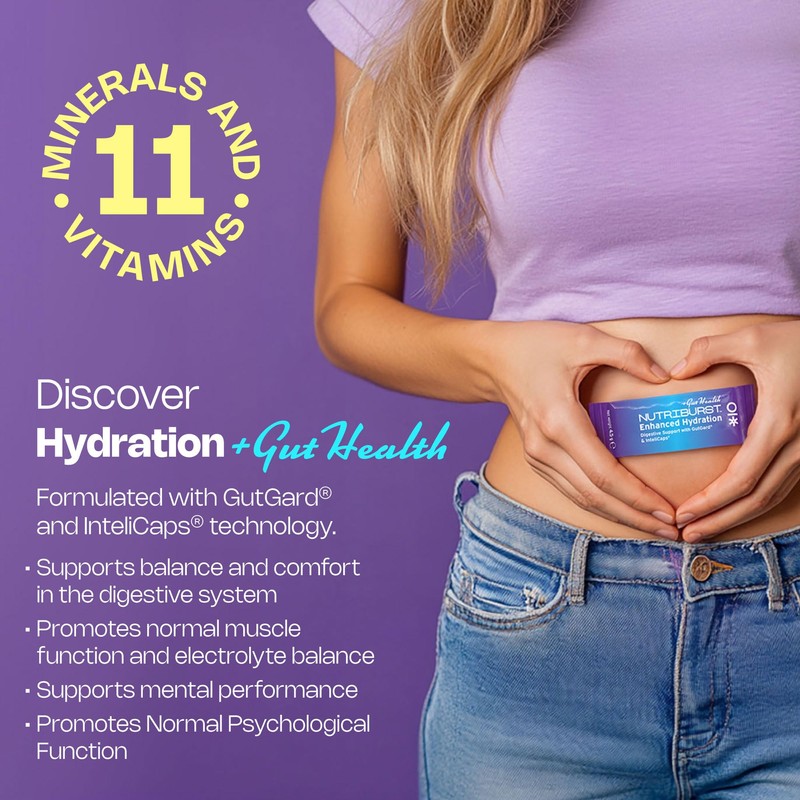 Nutriburst - Enhanced Hydration + Gut Health - Electrolytes +