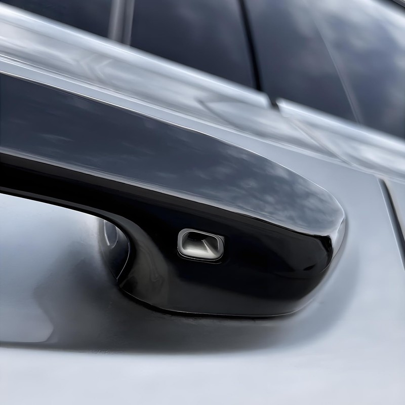Zacxoxsr No Adhesive Snap-on Car Door Handle Cover Protector Compatible