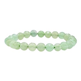 Green Aventurine Bracelet for Women - Chakra Mens Bracelet Protection Crystals and Healing Stones - Blessing Bracelet Spiritual Meditation Gift Christmas Stocking Stuffers (Faceted Beaded Bracelet)