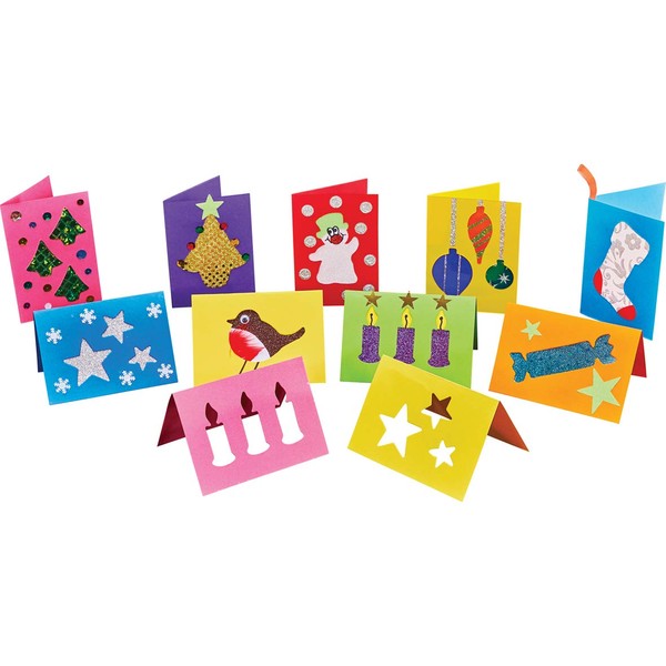 Springboard 10484 Christmas Cut-out Cards Craft Activity (Pack of 54)