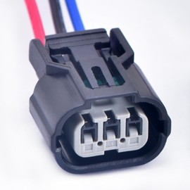 DECKBU 3 Pin Oil Pressure Camshaft Crankshaft Crank Position Sensor Connector Plug Wire Harness Repair Kit Fit for Honda Civic 2001-2005 38260-RNA-A01(Black Middle Slot)