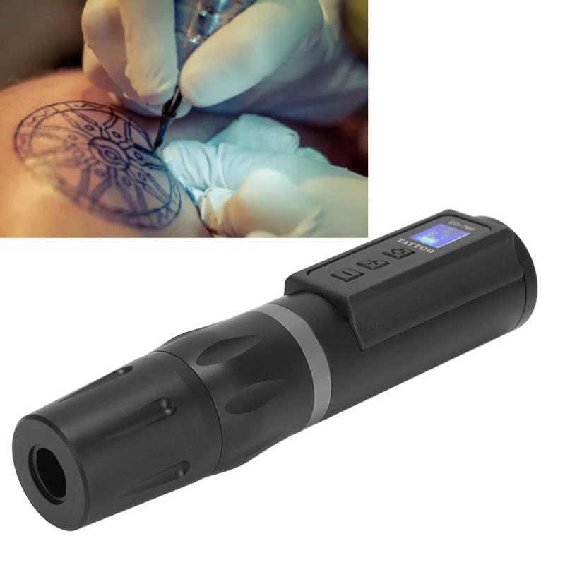 Cordless Tattoo Pen Machine Aluminum Alloy Frame Digital Display High