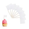 100PCS Blank Toothpick Flags Paper Food Labels - White Fruit