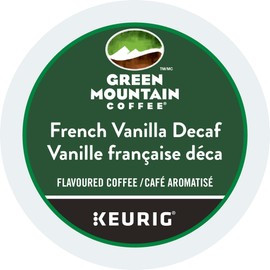 Green Mountain Coffee Roasters French Vanilla Decaf, Single-Serve Keurig K-Cup Pods, Flavored Light Roast Coffee, 24 Count