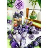 DUQGUHO Amethyst Healing Crystals Stones Set Natural Bulk Crystals Tumbled