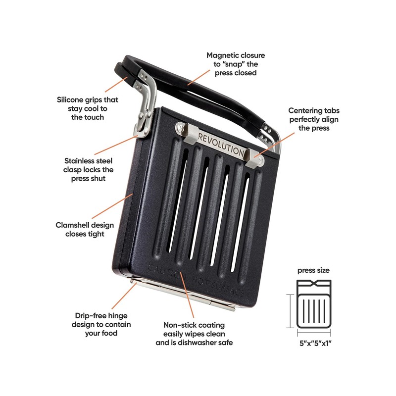 Revolution Toastie Press (Works With All Toasters) Conveniently Toast Delicious