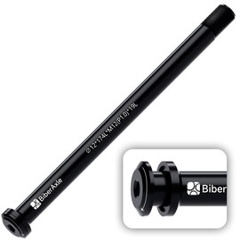 BiberAxle 12 mm Thru Axles for Bicycle Forks and Rear Bicycle Frame, Mountain Bike and Road Bikes, Aluminium Alloy Hub Adapter Axle, (Thread Pitch: 1.0 mm/Length: 174 mm)