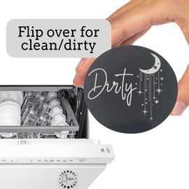 Dishwasher Sign Clean Dirty Magnetic, Dishwasher Magnet Clean Dirty Sign, Dirty Clean Dishwasher Magnet, Clean and Dirty Dishwasher Magnet, Clean/Dirty Dishwasher Magnet, Moon Kitchen Decor