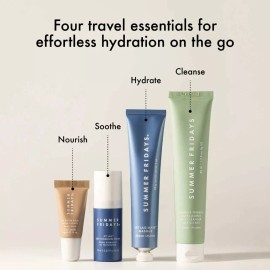Summer Fridays Signature Travel Skincare Set Jet lag Mask Serum Balm Cleanser