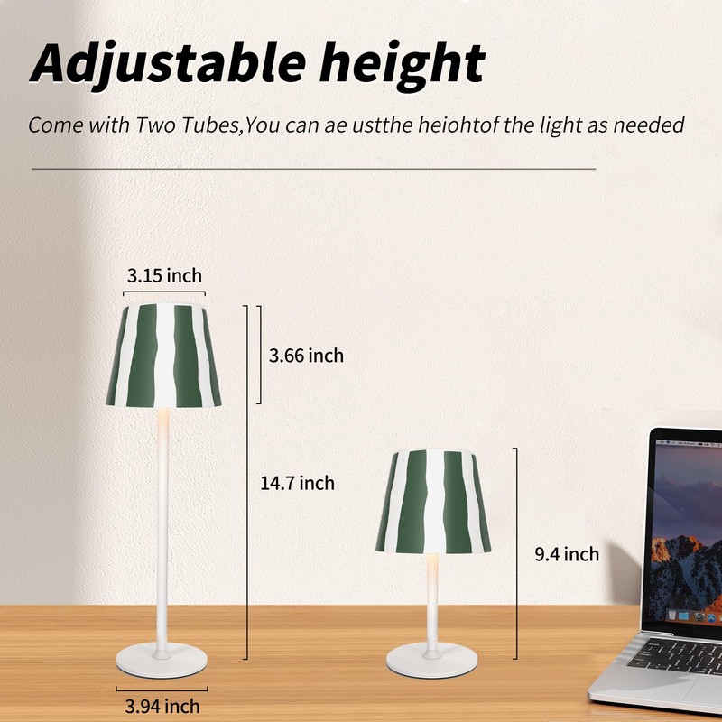 Mr. White Outdoor Waterproof Cordless Wireless Rechargeable Portable Top Touch