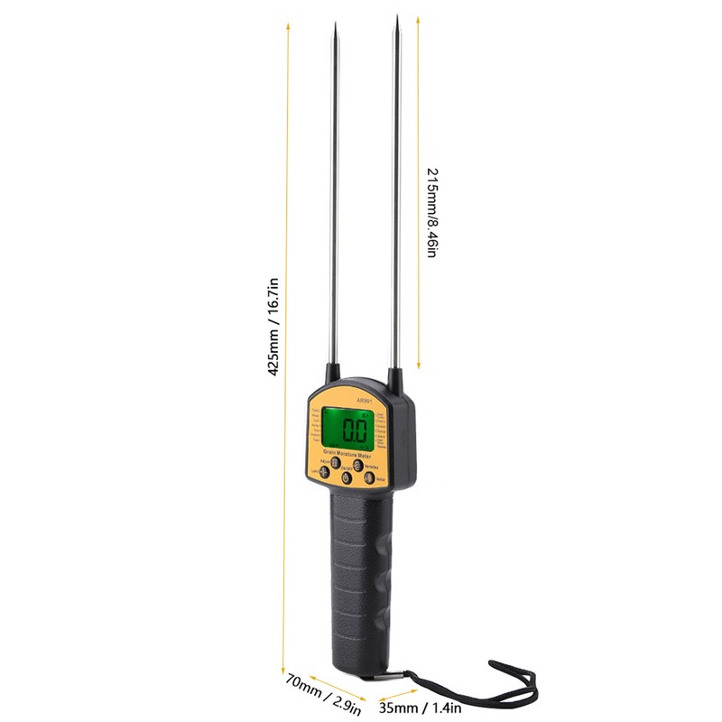 SMART SENSOR AR991 Digital LCD Grain Moisture Meter for Wheat