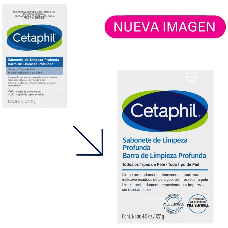 Cetaphil Barra Dermolimpiadora Limpieza Profunda Piel Normal Sensible 127 g