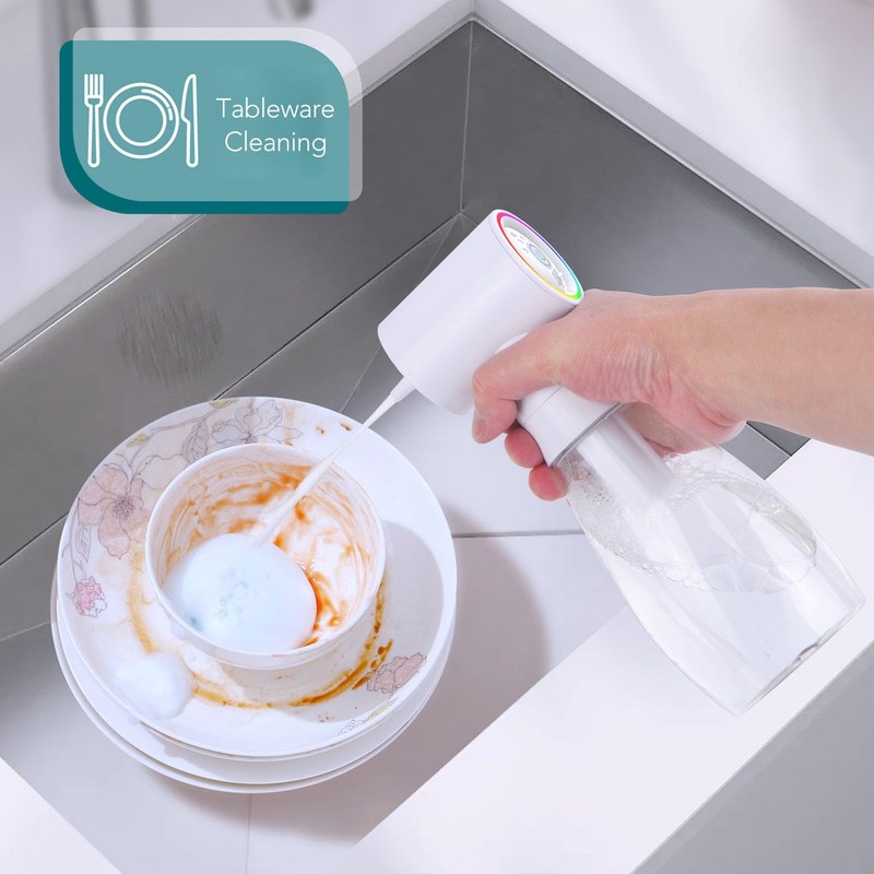 ASHATA Electric Foaming Shampoo Dispenser, 650ML Foaming Shampoo Sprayer for
