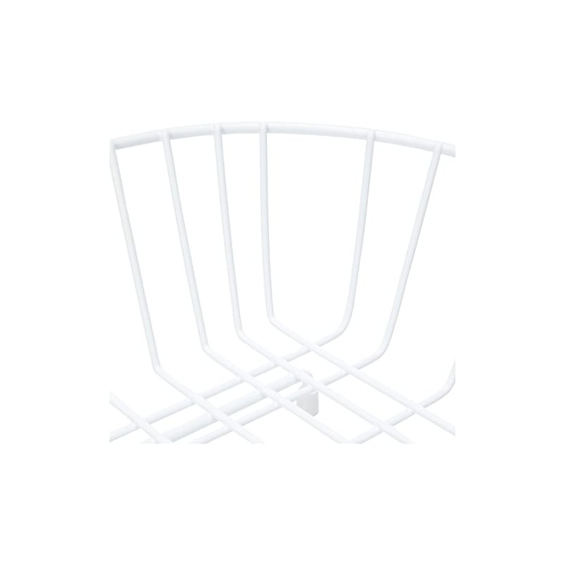 Delfinware 2947W White Oval Sink Basket, Metal