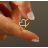 Aavoein 925 Sterling Silver Heart CZ Promise Ring for Women