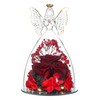 Tiaronics Mothers Day Rose Gifts Glass Angel Figurine with Three