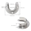 HOJLKLD Closet Rod Bracket, 4 Pack Stainless Steel Closet Rod