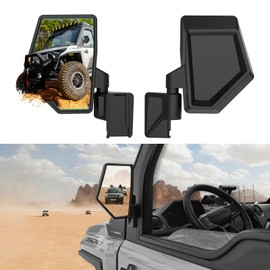 XUTVOTOR Side Mirrors for Polaris Ranger Crew/XD 1500, Adjustable Folding Door-Mounted Side Rearview Mirrors Kit for Polaris Ranger Crew/XD 1500 Northstar 2024+ Accessories, Replace #2889862