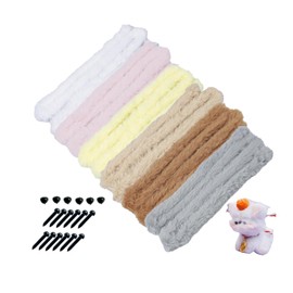 Yuzhiye Craft Mall, Set of 6 Colors, 0.8 inches (20 mm) Diameter, Fluffy, Color Mall, Mall Doll, Craft Mall, Craft Material, Wire Art, Handmade, Handmade