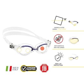 Cressi Flash Lady - Gafas de natación para Nadadores avanzados, 100% Fabricadas en Italia Desde 1946