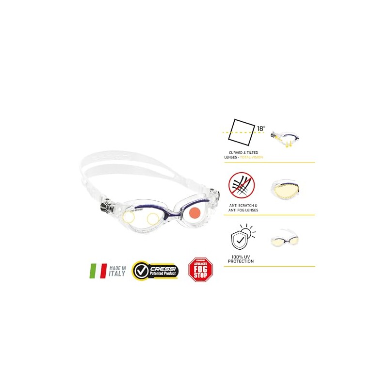 Cressi Flash Lady - Gafas de natación para Nadadores avanzados,