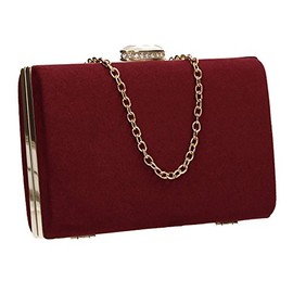 SwankySwans Women's Surrey Clutch Bag, Burgundy