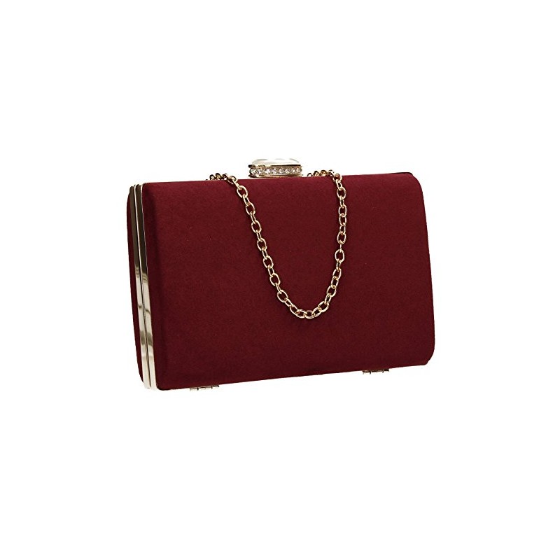 SwankySwans Women's Surrey Clutch Bag, Burgundy