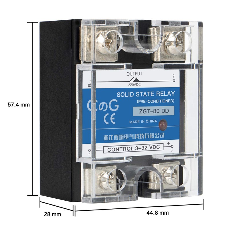 CG Solid State Relay SSR-80DD DC to DC Input 3-32VDC