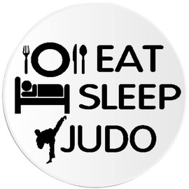 Eat Sleep Judo - 100 Pack Circle Stickers 3 Inch - Martial Arts Sports Funny