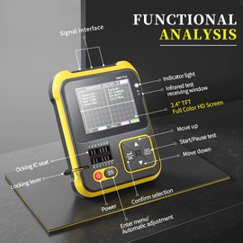 Mivofun DSO-TC2 2 in 1 Handheld Digital Oscilloscope LCR Transistor Tester DIY Detection Kit, PWM Signal Generator, with Integrated Hidden Stand, P6100 Probe