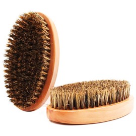 Beard Brush for Men - Boar Bristle Beard Brush,Wooden Beard Brush with Boar Bristle, Soft Small Pocket Travel Brush for Beard and Mustache Grooming, Ideal for Men's Facial Hair Care
