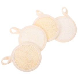 Outanaya 4pcs Face Exfoliating Sc Loofah Exfoliator Pads for Women Gentle Facial Scrubber for Deep Cleaning