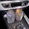 JNNJ Bling Rhinestone Leak-Proof Portable Rubbish Bin for Cars Portable