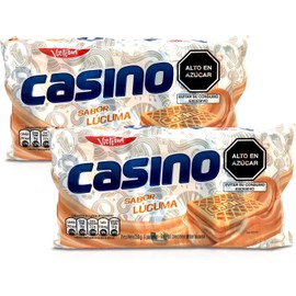 Generic VICTORIA Casino Galletas Peruanas con Crema Sabor Lucuma 2 Pack | Peruvian Casino Lucuma Cookies - 2 Pack