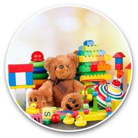 Awesome Vinyl Stickers (Set of 2) 7.5cm - Childrens Toys Nursery Toy Shop Fun Decals for Laptops,Tablets,Luggage,Scrap Booking,Fridges #44584