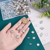 PH PandaHall 100pcs Stainless Steel Cabochon Connectors Settings Pendant Cabochons