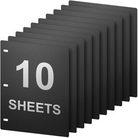 1mm Thick Full Flat Sheet Lifters Sheet Flatteners, Sheet Lifters Binders, Plastic Sheet Lifters, Protect Binder Page Sheet for 11-Inch x 8-1/2-Inch 3 Ring Binder, D Ring Binders - 10 pcs
