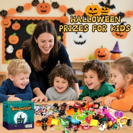 xFFFun 224 PCS Halloween Party Favors for Kids, Halloween Toys Bulk for Kids Classroom Prizes, Goodie Bag Stuffers, Trick or Treat Toys, Carnival Treats Bag Fillers for Students Gifts