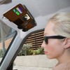 Car Sun Visor Organizer, Leather Pocket Organizer Sunglass Holder for