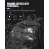 Aesthetic Black School Backpack for Women Men College Backpack With