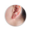 Double Piercing 2 Hole Single Stud Earring Tiny Thin Multiple