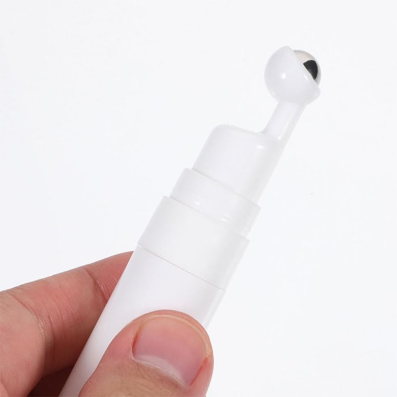 TOPPERFUN Roller Ball Eye Cream Bottle Refillable 15ml White Travel