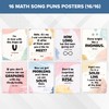 Decorably 16 Math Posters for Classroom - 11x14in Fun Math