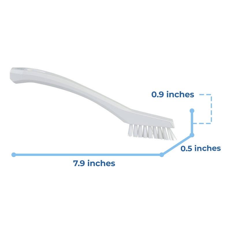 Kyowa Clean JBLR901 Vikan Detail Brush, Hard, White, Total Length: