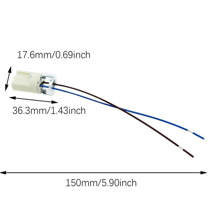 SQXBK 6PCS G9 Base Socket Ceramic Lampholder G9 Connector LED
