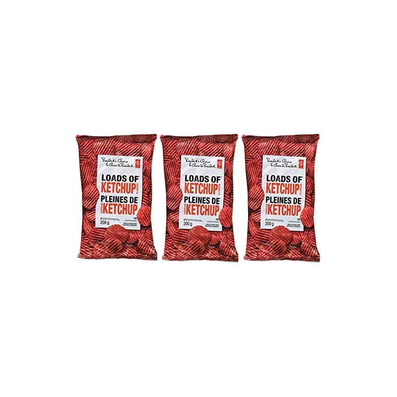 President's Choice Loads of Ketchup Flavour Chips [3 x 200g/7.1