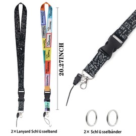 Pack of 2 lanyards, long lanyard, girl ID lanyard, unique creativity neck lanyard, lanyard, lanyard for children